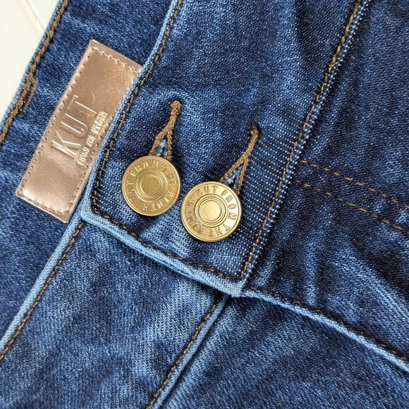 KUT FROM THE KLOTH Sz 8 Meg Wide Leg Cropped Jeans - Picture 4 of 14